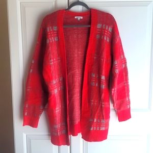 NWOT White Birch Plaid Cardigan with Pockets Size Medium
